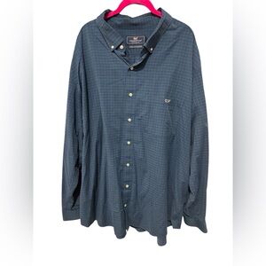 Vineyard Vines Navy Plaid Button Down Shirt 3xB